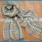 High Quality 100% Linen Classic Plaid Men Scarf