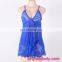 China Wholesale Paypal Accepted Lace Soft Blue Sexy Comfort Nightwear