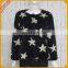 New Design Round Collar Fur Jacket Five-pointed Star Pattern Women Fur Jacket In Real Rabbit Fur