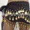 Bestdance 3 Righe Hip Sciarpa Gon na Cintura moneta argento&d'oro Belly DANCE DANCING Wrap Coins