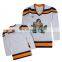 Embroidered logo Tackle Twill name and number high quality wite anaheim ducks ice hockey jersey for game