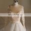 Gorgeous Special Lace Sweetheart Long Sleeve Wedding Gown With Long Train Lace up