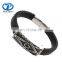 custom cheap manly blank genuine leather masonic bracelets