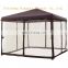 10x10ft Outdoor Garden Patio Canopy Gazebo With Fully Enclosed Mesh Insect Screen