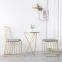 Modern dining room furniture fabric cushion rose gold metal dining chair