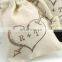 Personalized muslin cotton gift carry pouch bag for bracelets or ring