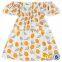 Dust Pink Flower Off Shoulder Dress Girls Printed Frock Designs Pattern Summer Dress
