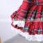 Baby Girl Autumn Winter Red Plaid lolita dress Vintage Spanish Ball Princess kids Christmas Birthday ball gown dress