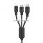 Free Sample 3 IN 1 2A Full Speed Pro Data Cable with DC / AC Charger Computer