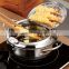 high quality stainless steel non stick casserole pot with ear handles and tempered stainless steel lid