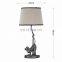New bulk cheap resin desk lamp silver monkey design modern hotel table lamp for living room