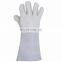 HANDLANDY white GREY great protective fitting full grain deerskin workers long leather work welder cheap welding gloves