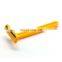 Amazon lowest price yellow disposable hair removal knife hotel wholesale bathroom hair removal knife