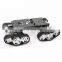 4WD Robot Tank Chassis Kit Black Chassis Shock Absorbing + 4pcs 12V 300RPM Motors with Encoder