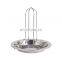 1 Set Carbon Steel Vertical Chicken Holder With Tray Non-Stick BBQ Grilling Cooking Pans Barbecue Tools Chicken Roaster Rack