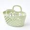 Pink bath basket Soft plastic wash storage Multi-Purpose Bath Basket with two handles