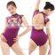 Turtle Neck Lace Ballet Girls Leotard, Gymnastics Leotards