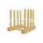 Best Selling Premium Bamboo Dish Drying Plate Stand Holder Rack Width 8 Slots