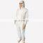 Disposable elastic wrist Coveralls with Hood for Adults, Breathable Fluid-resistant White Overall Suit