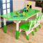 Blue color plastic play table for kids study