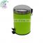 Stainless Steel Manufactures Round Metal Waste Trash Can Hotel Garbage Can Foot Pedal Bin