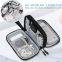 Travel Cable Organizer Pouch Electronic Accessories Carry Case Portable Waterproof Double Layers All-in-One Storage Bag for Cord, Charger, Phone, Earphone Black