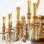 Elegant Copper Luxury Pendant Lights Led Brass Crystal Chandelier For Living Room