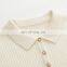 Custom Ladies Formal Cashmere Sweater Plain Knitted Polo Neck 1/4 Quarter Button Winter Business Suit