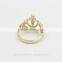 Wholesale Price Fashion Gold Crown Ring For Women