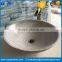 Natural Polished Wooden Vein Marble Round Bathroom Sink