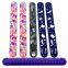 Hot Selling High Quality Custom LOGO Text Silicone Slap WristbandSports Activities Vibrant Colors Silicone Snap Bracelet