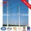 8 sided pole shape steel galvanized electrical power pole with bottom strip