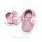 2016 new candy color leather baby moccasins bowknot shoes with leather material                        
                                                Quality Choice