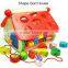 10 Hole Baby Wooden House Toys for Shape Sorter and Maths Learning                        
                                                Quality Choice