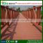 Wall cladding with wood plastic composite fence for temporary wood fencing