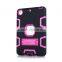 Hot sell hard stand 2 in 1 TPU hybrid tab cover for Apple iPad mini case, bumper mobile skin