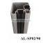 Aluminum square post 90 degree with plastic insert to hold glass