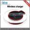 2016 hot sale chinese product  wireless charger qi wireless charger neweset transparent wholesale cell phone charger s6