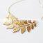 Pendant, Bib necklace, Bridesmaid Gifts, Choker, Wedding Jewelry, Personalized,Leaf Statement Necklace,