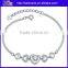 Fashion 925 Sterling Silver Diamond Heart Shaped Tennis Bracelet Heart Bracelet