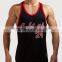 100% polyester Y-back mens gym singlet with custom printing