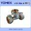 Flexible tee pex al pex pipe and fittings brass connector