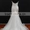 Real factory sample! Soft tulle drapping nice mermaid lace wedding dress