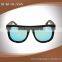Bamboo Frame Eyewear Box Sunglasses With Mirror Lenses