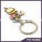 Open design cute cartoon bee and flowers keychain