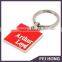 High qulaity square shape red keychain promotional gift