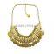 2016 Fashion Vintage Statement BOHO Style Metal Chain Coin Necklace