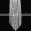 Seasofbeauty Long Tiara Shape Rhinestone Tassel Dangle Applique Patch 25.0cm X 8.9 cm
