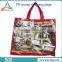 woven plaid plastic bags handle non woven beer bag