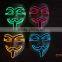 Selling well all over the world V for Vendetta EL WIRE Mask / el wire vendetta mask